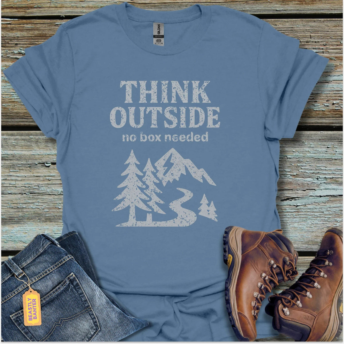 Think Outside, No Box T-Shirt - Beastly Banter