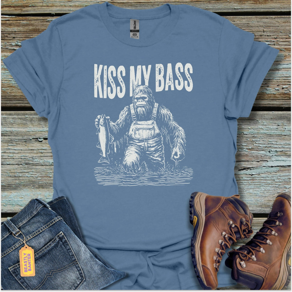 Kiss My Bass Bigfoot T-Shirt - Beastly Banter