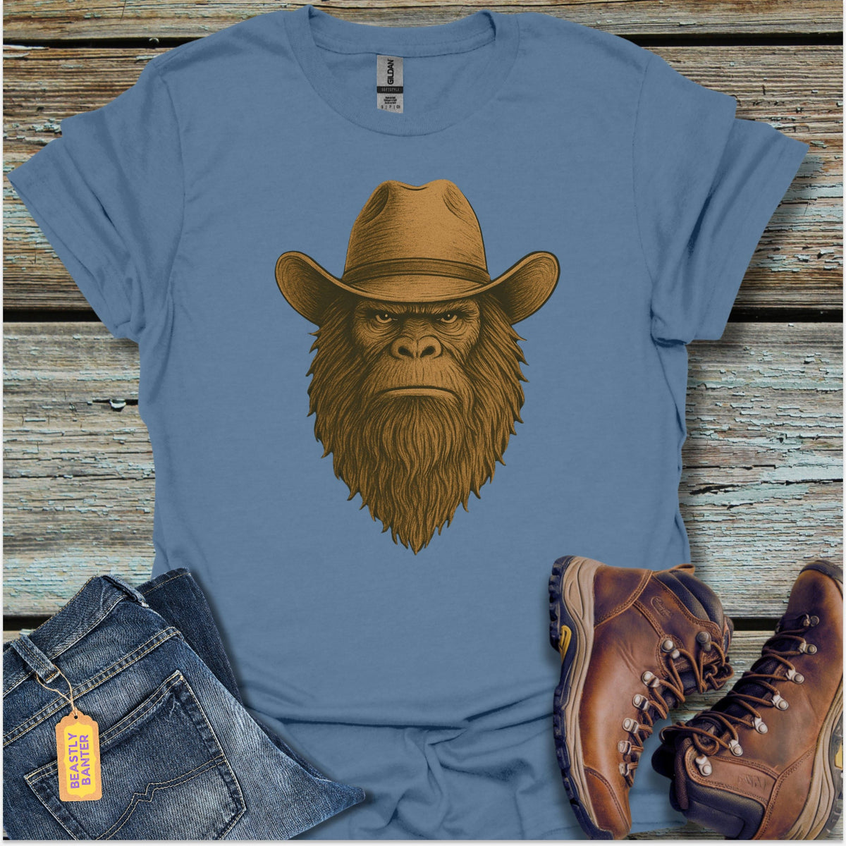 Bigfoot Cowboy T-Shirt - Beastly Banter