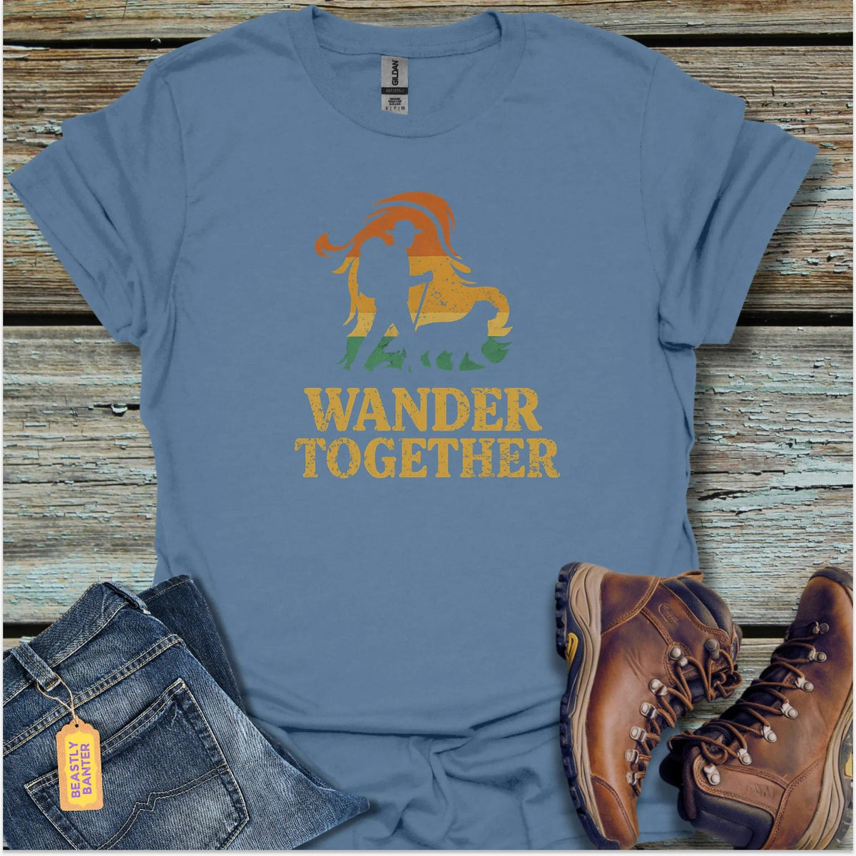 Wander Together Dog Hiking T-Shirt - Beastly Banter