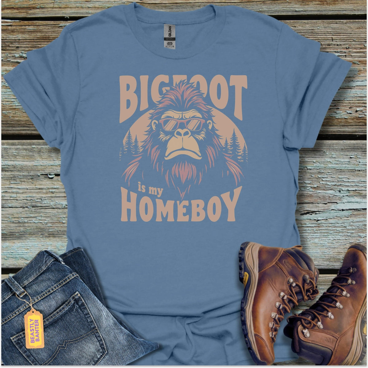 Bigfoot Is My Homeboy T-Shirt - Beastly Banter