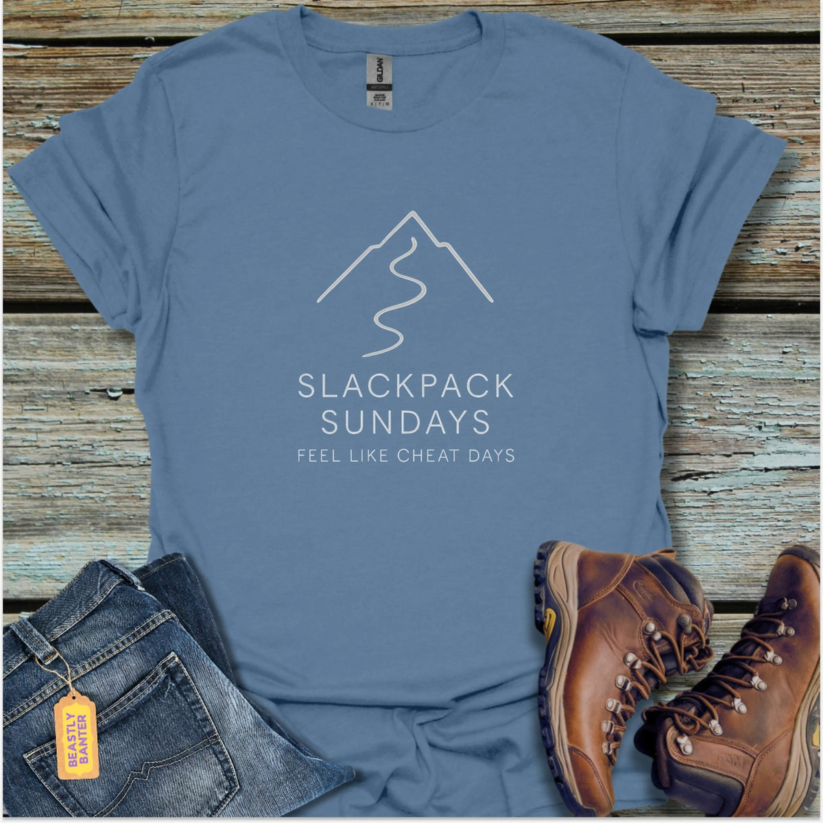 Slackpack Sundays Hiking T-Shirt - Beastly Banter