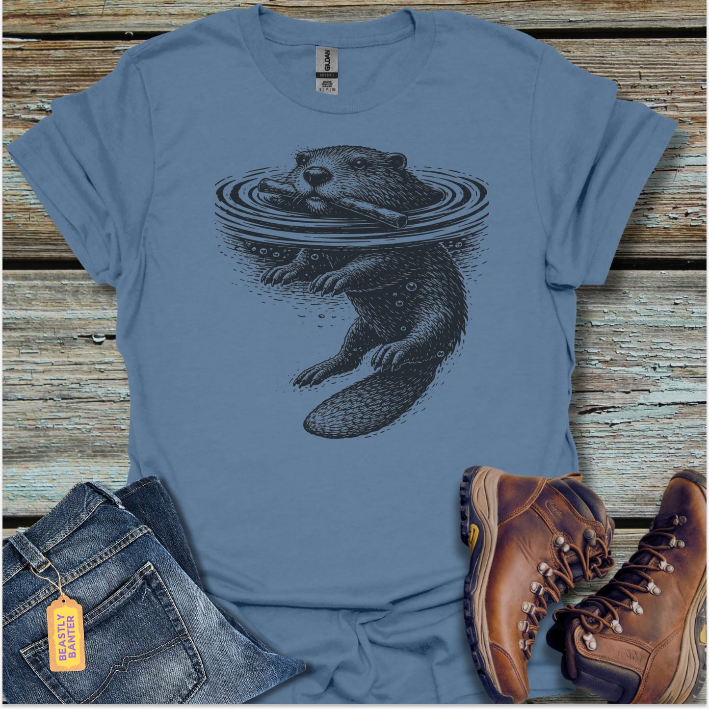 Below the Surface Beaver T-Shirt - Beastly Banter