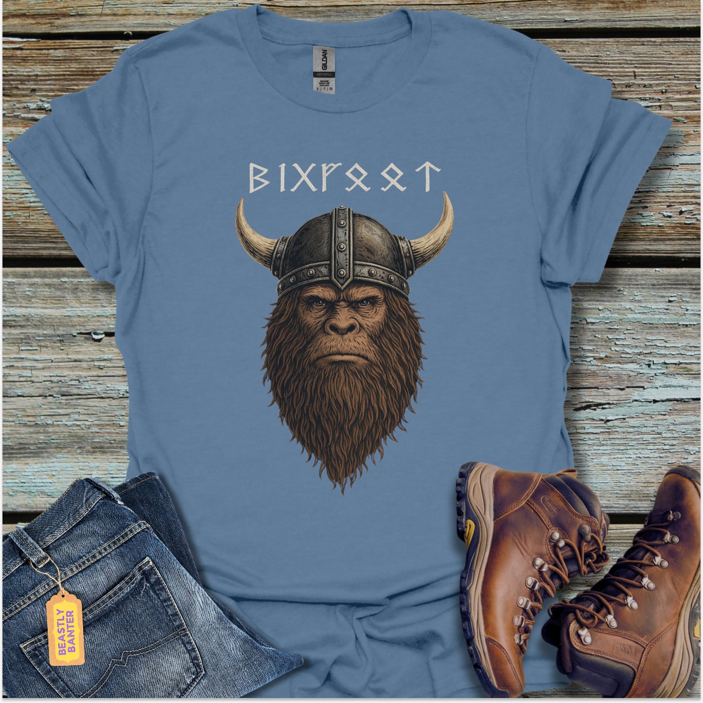 Nordic Runic Bigfoot T-Shirt