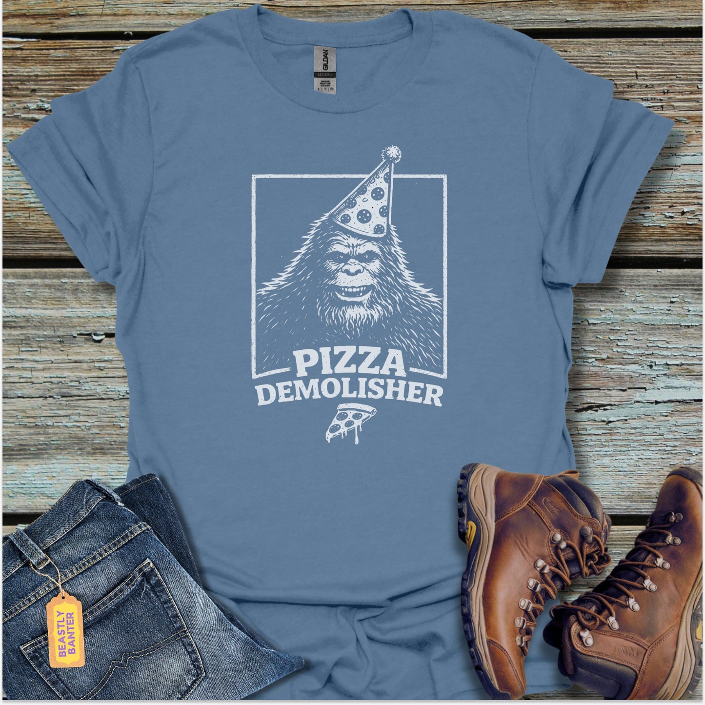 Bigfoot Pizza Destroyer T-Shirt - Beastly Banter