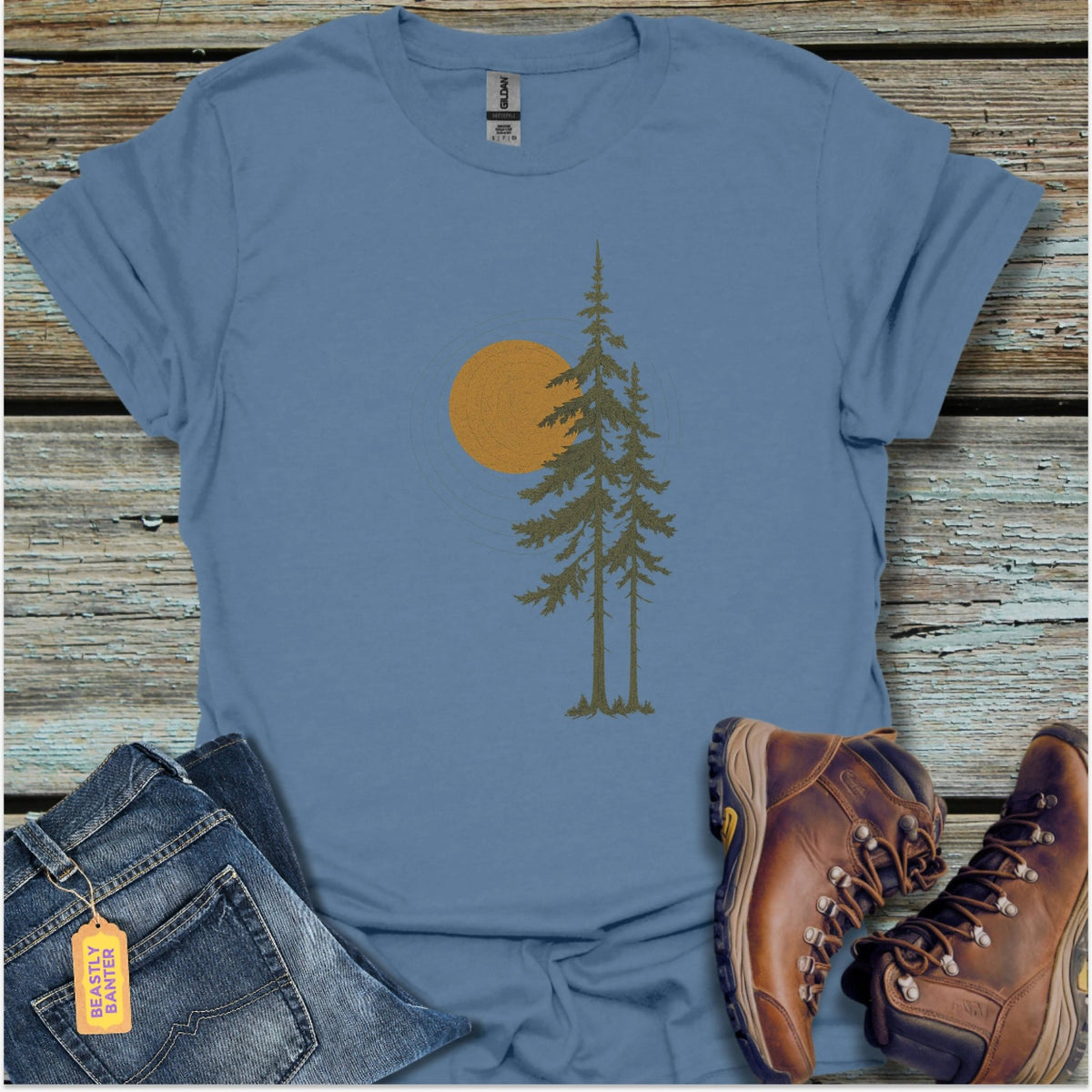 Minimal Pine Tree T-Shirt - Beastly Banter