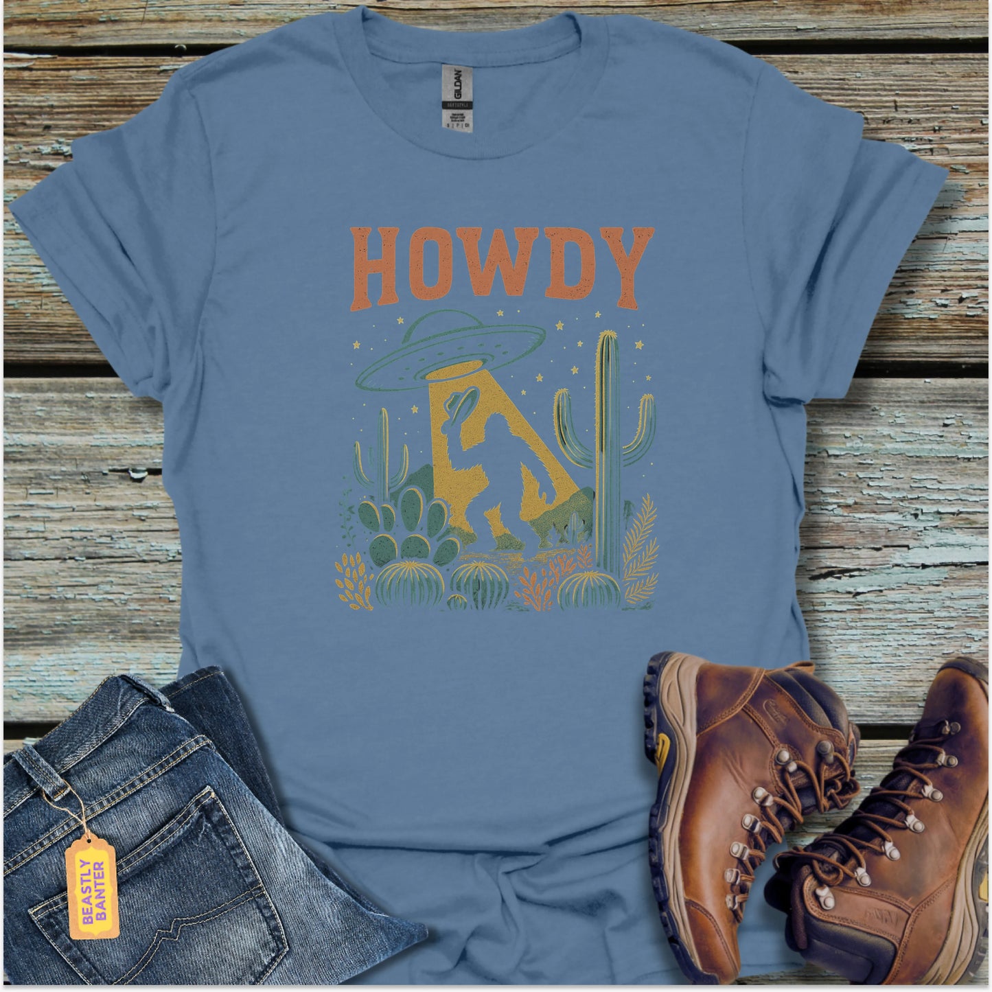 UFO Howdy Bigfoot T-Shirt