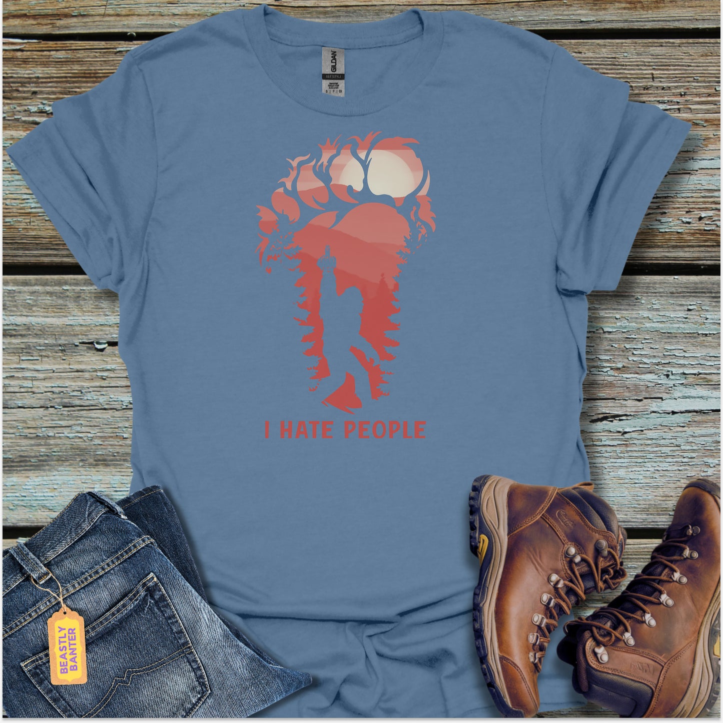 Bigfoot I Hate People T-Shirt