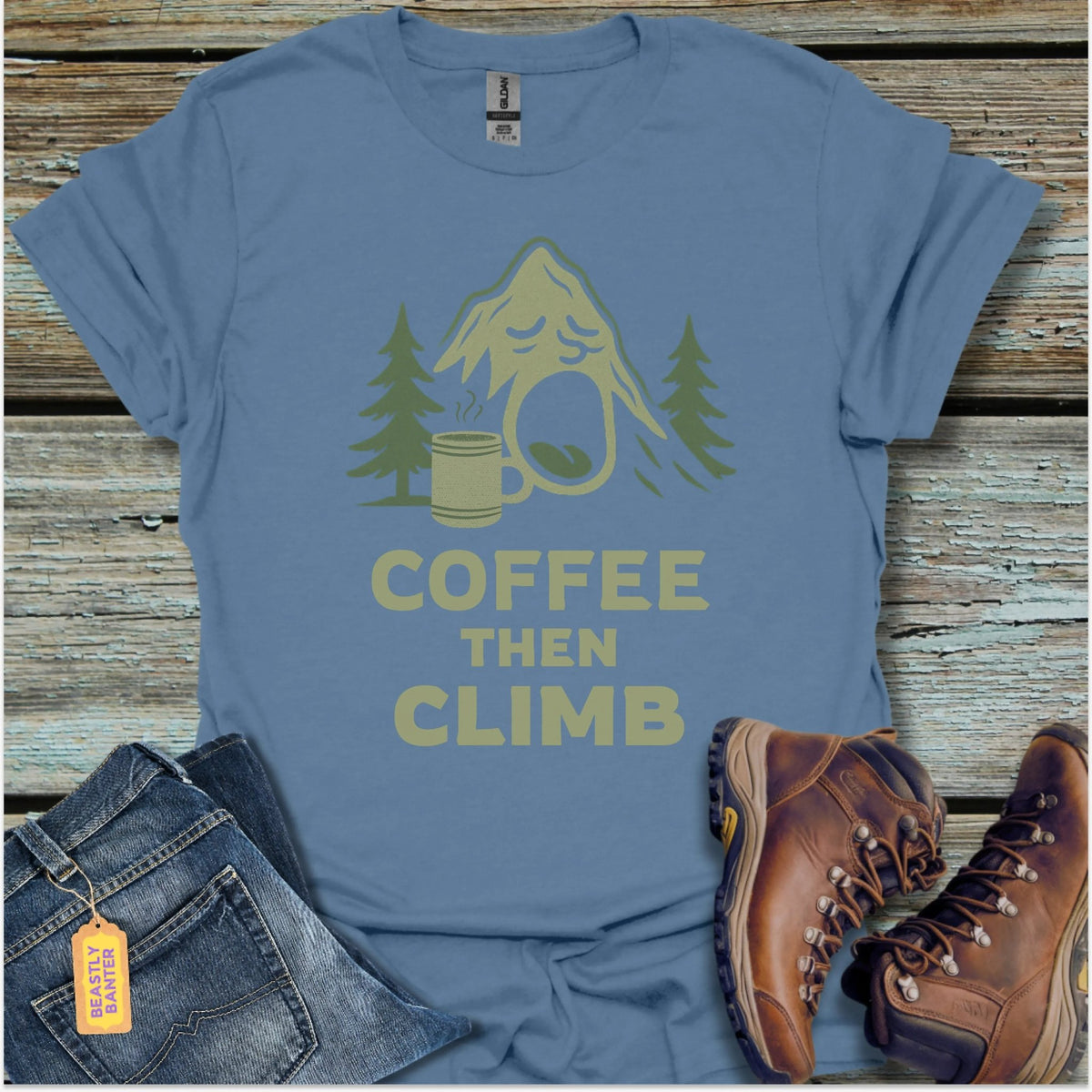 Coffee Then Climb T-Shirt - Beastly Banter
