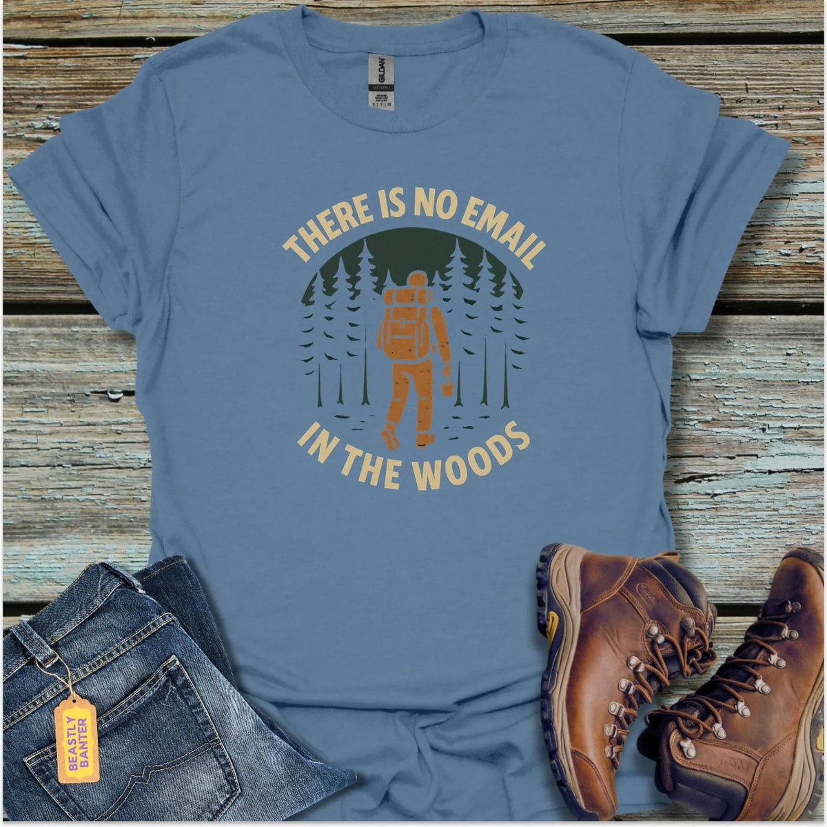 No Email Hiking T-Shirt - Beastly Banter