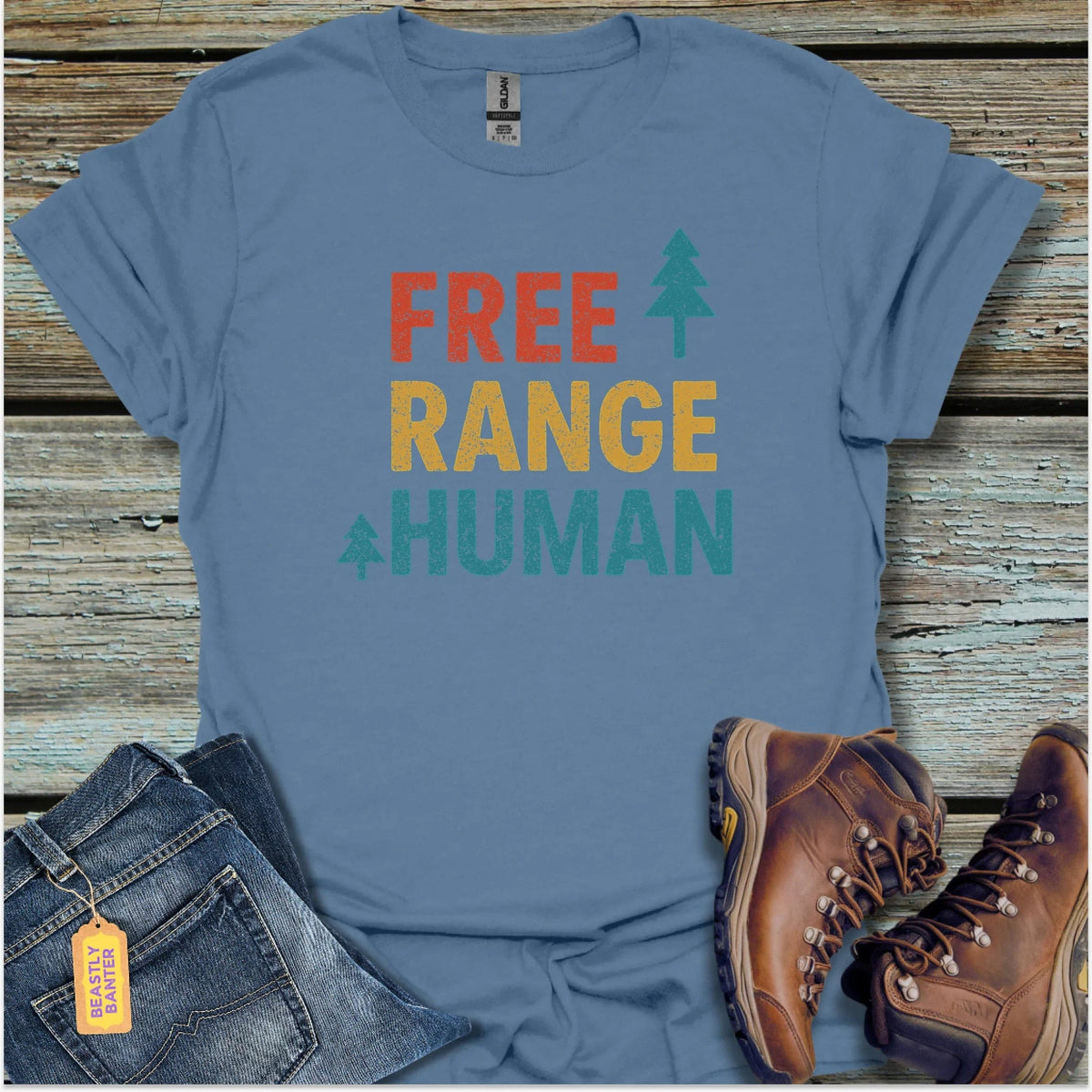 Free Range Human T-Shirt - Beastly Banter