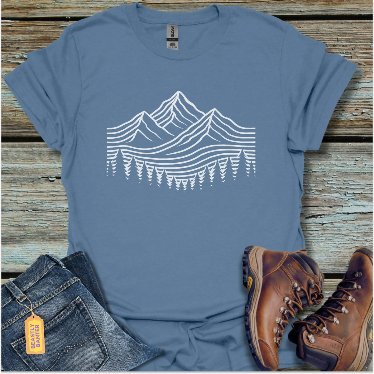 Flowing Alpine Peaks T-Shirt - Beastly Banter