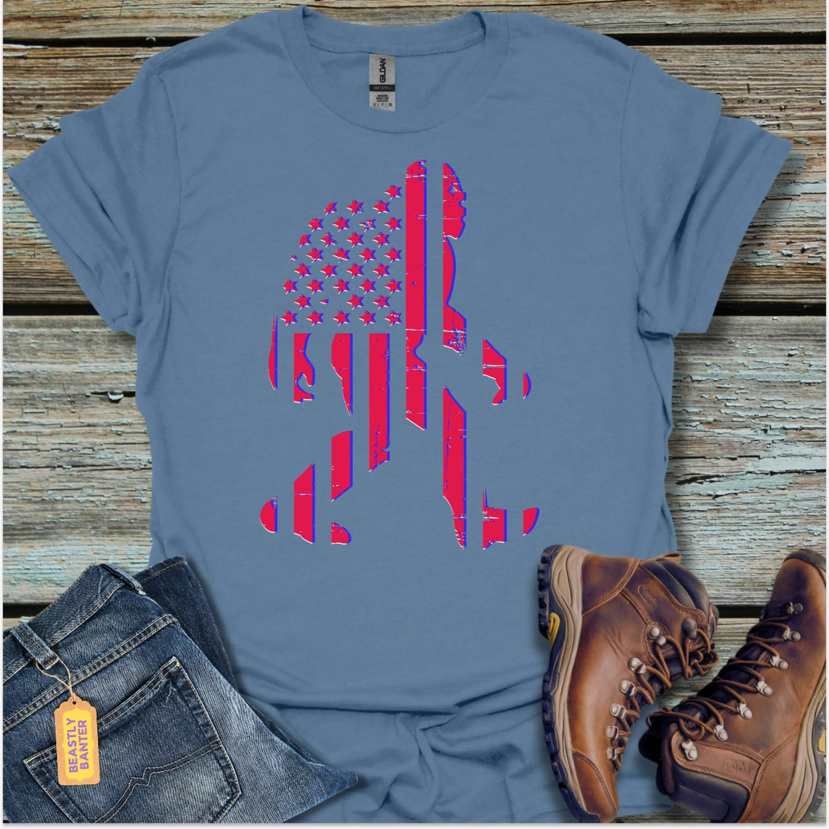 Bigfoot American Pride T-Shirt - Beastly Banter