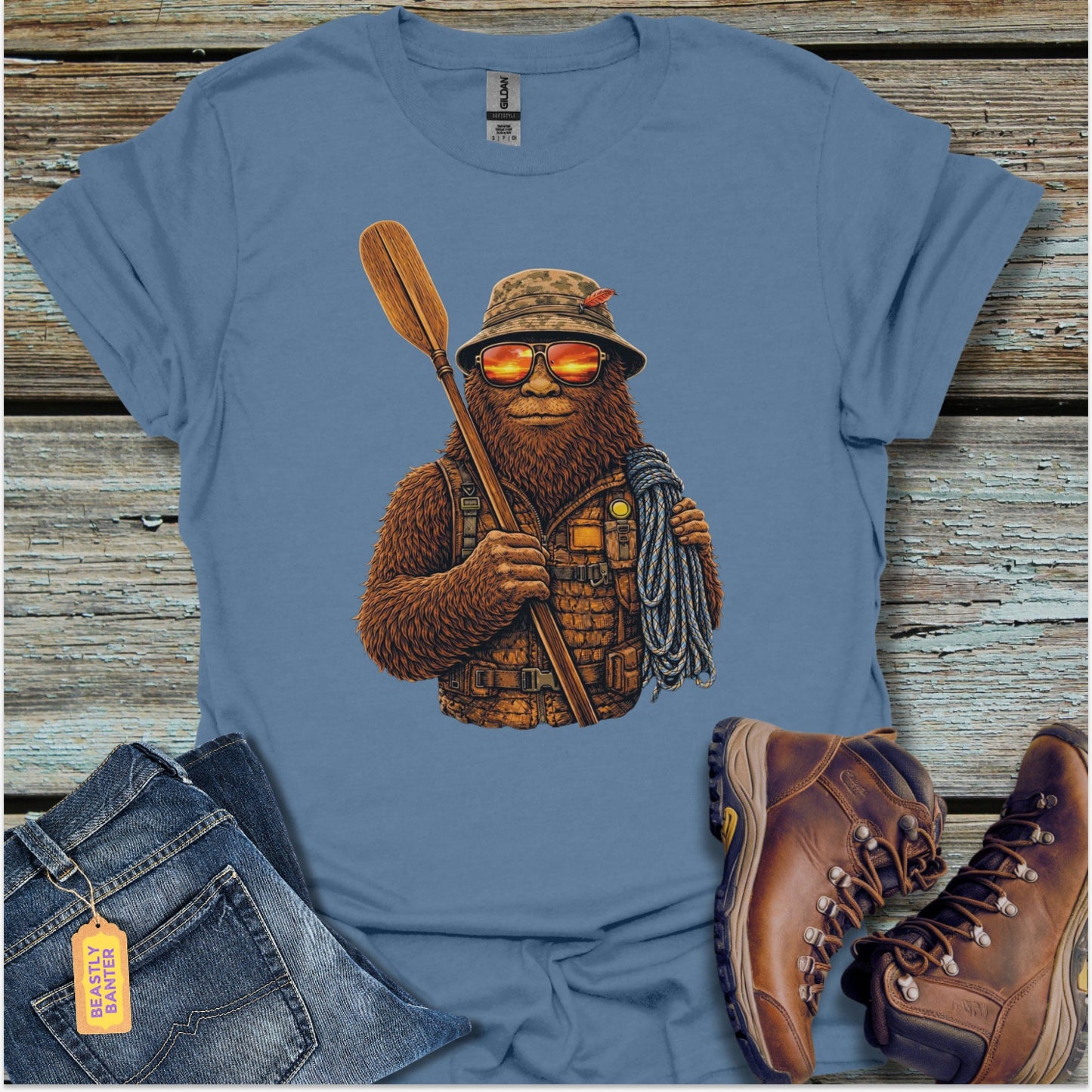 Bigfoot On Water T-Shirt - Beastly Banter