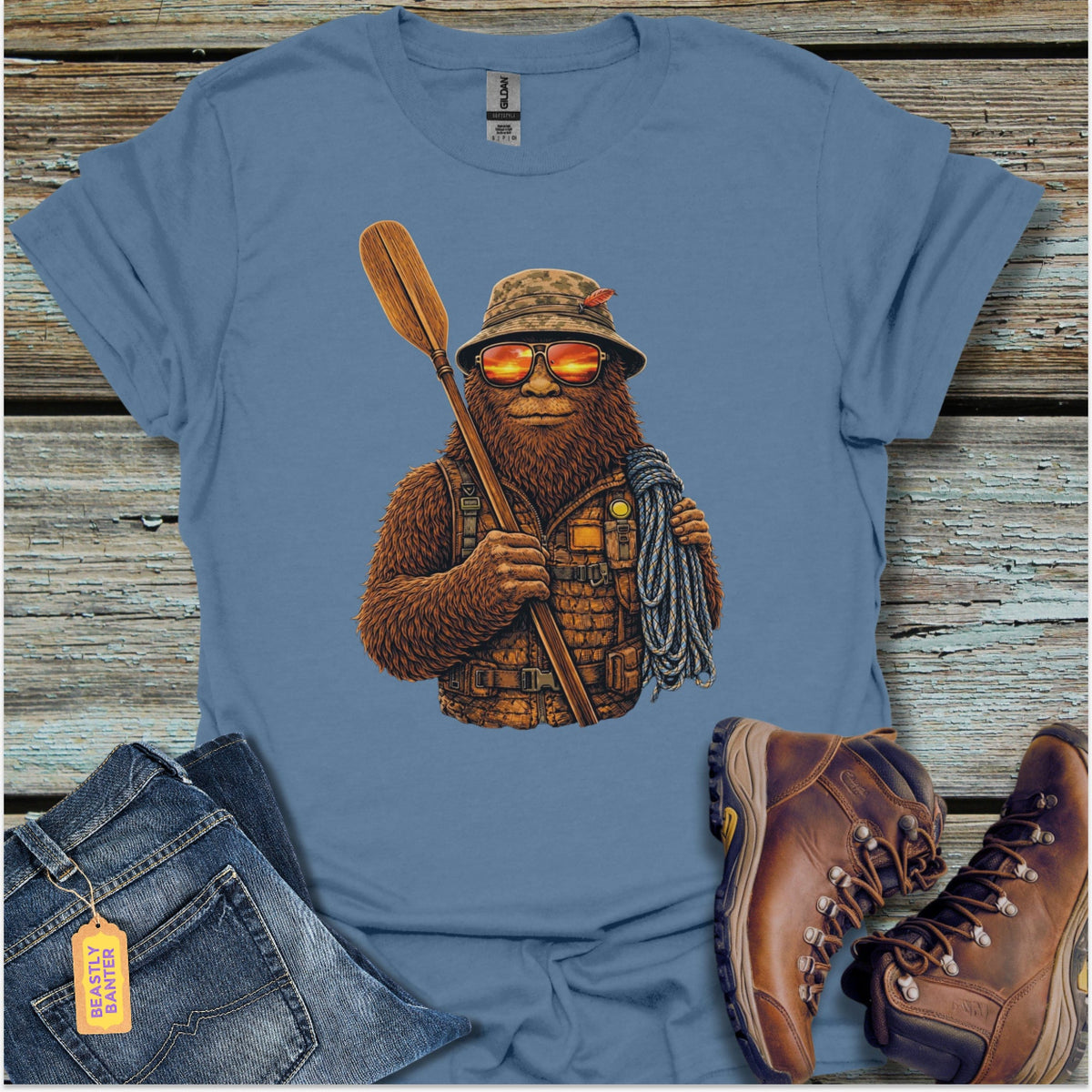 Bigfoot On Water T-Shirt - Beastly Banter