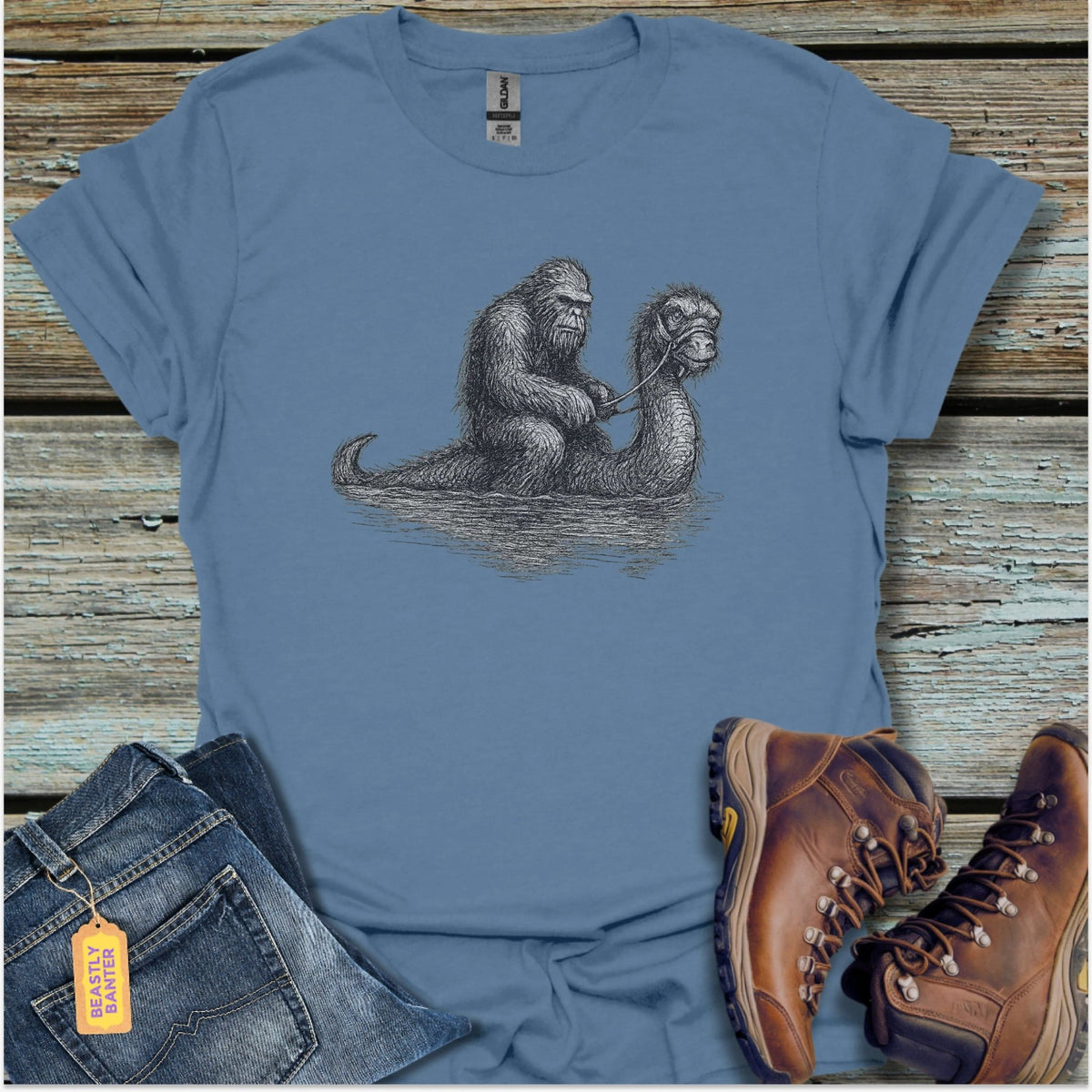 Bigfoot and Nessie T-Shirt - Beastly Banter