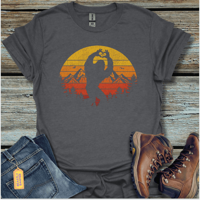 Bigfoot Loves Sunset T-Shirt - Beastly Banter