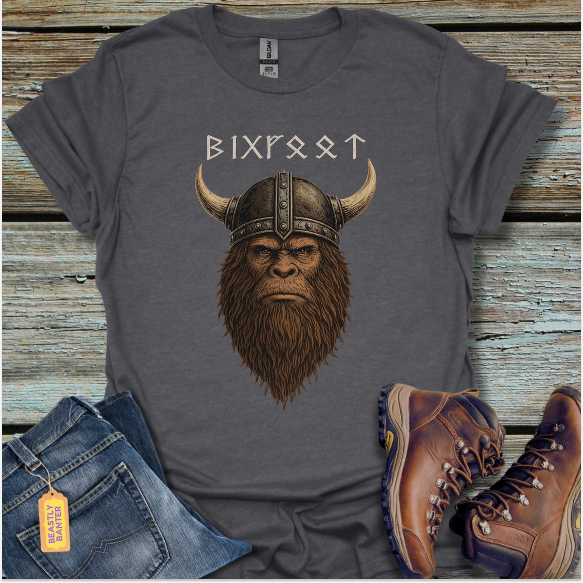 Nordic Runic Bigfoot T-Shirt - Beastly Banter