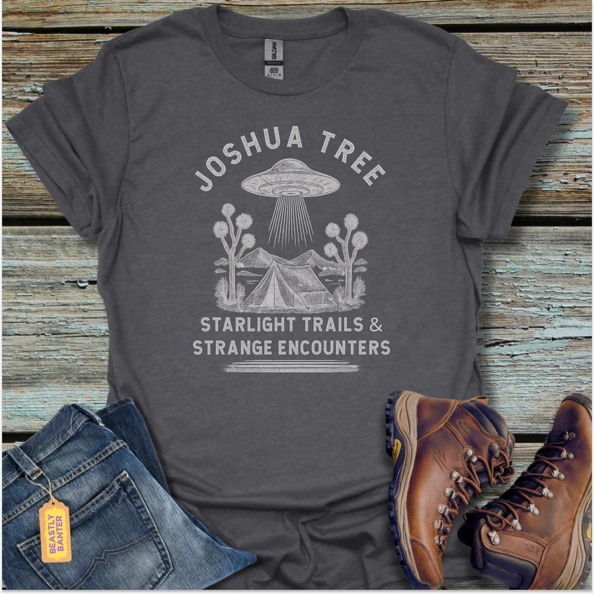 Joshua Tree UFO Camping T-Shirt - Beastly Banter