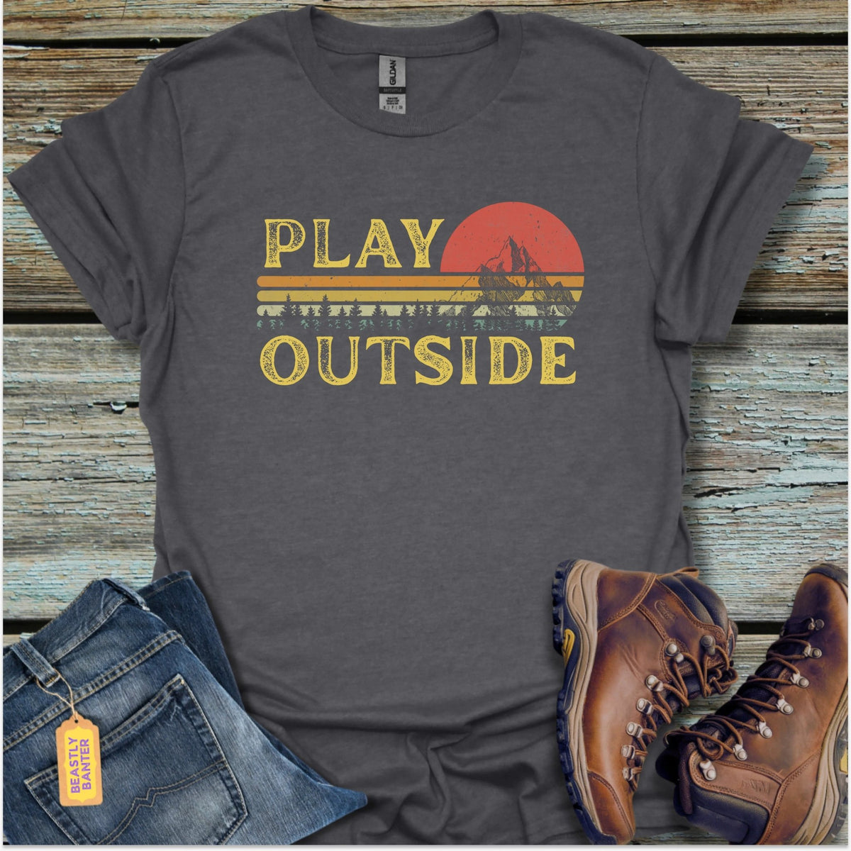 Play Outside Hiking T-Shirt - Beastly Banter