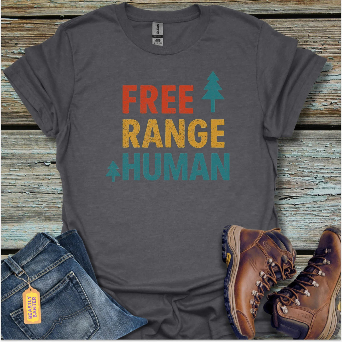 Free Range Human T-Shirt - Beastly Banter