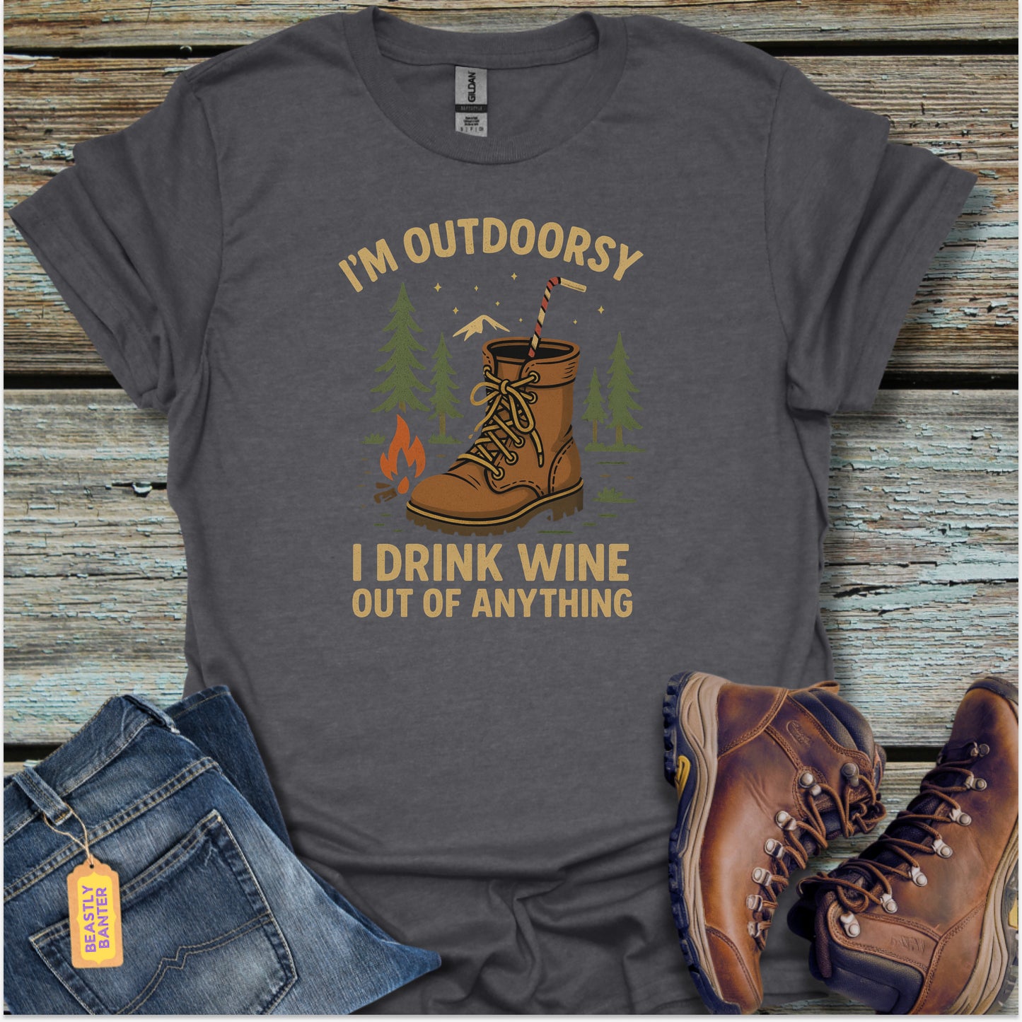 I’m Outdoorsy Wine T-Shirt
