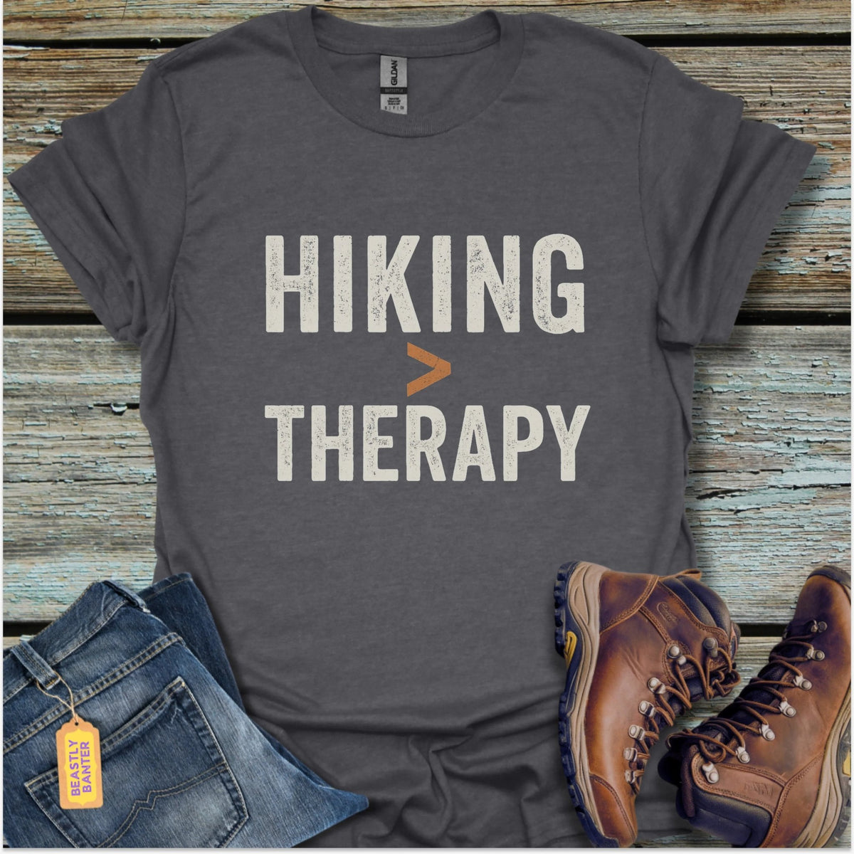 Hiking > Therapy T-Shirt - Beastly Banter