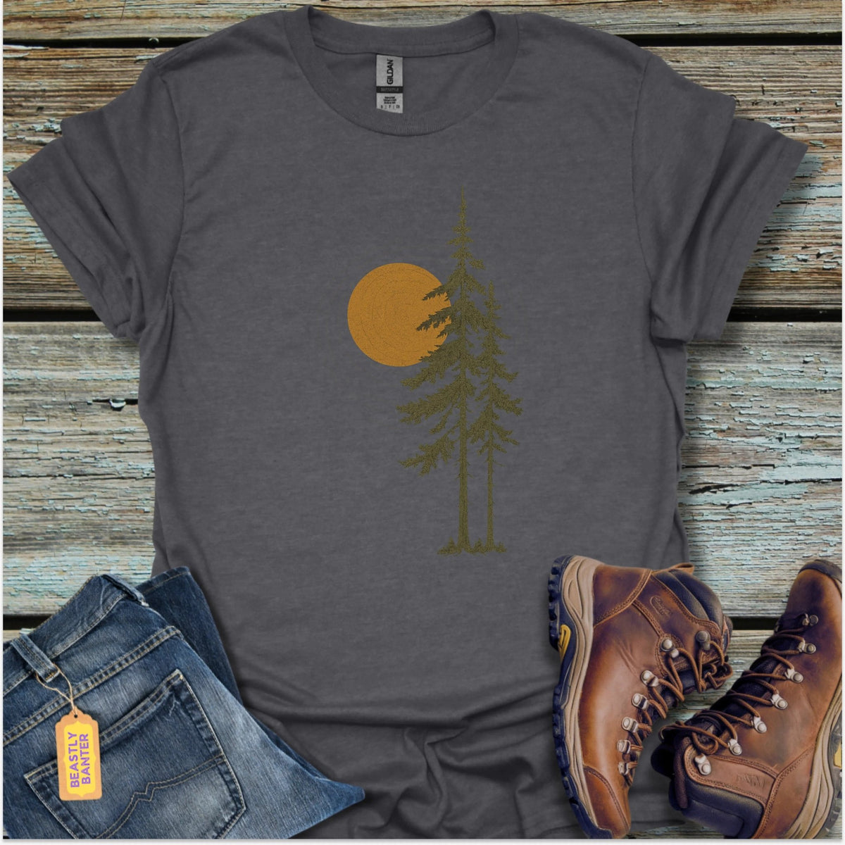 Minimal Pine Tree T-Shirt - Beastly Banter