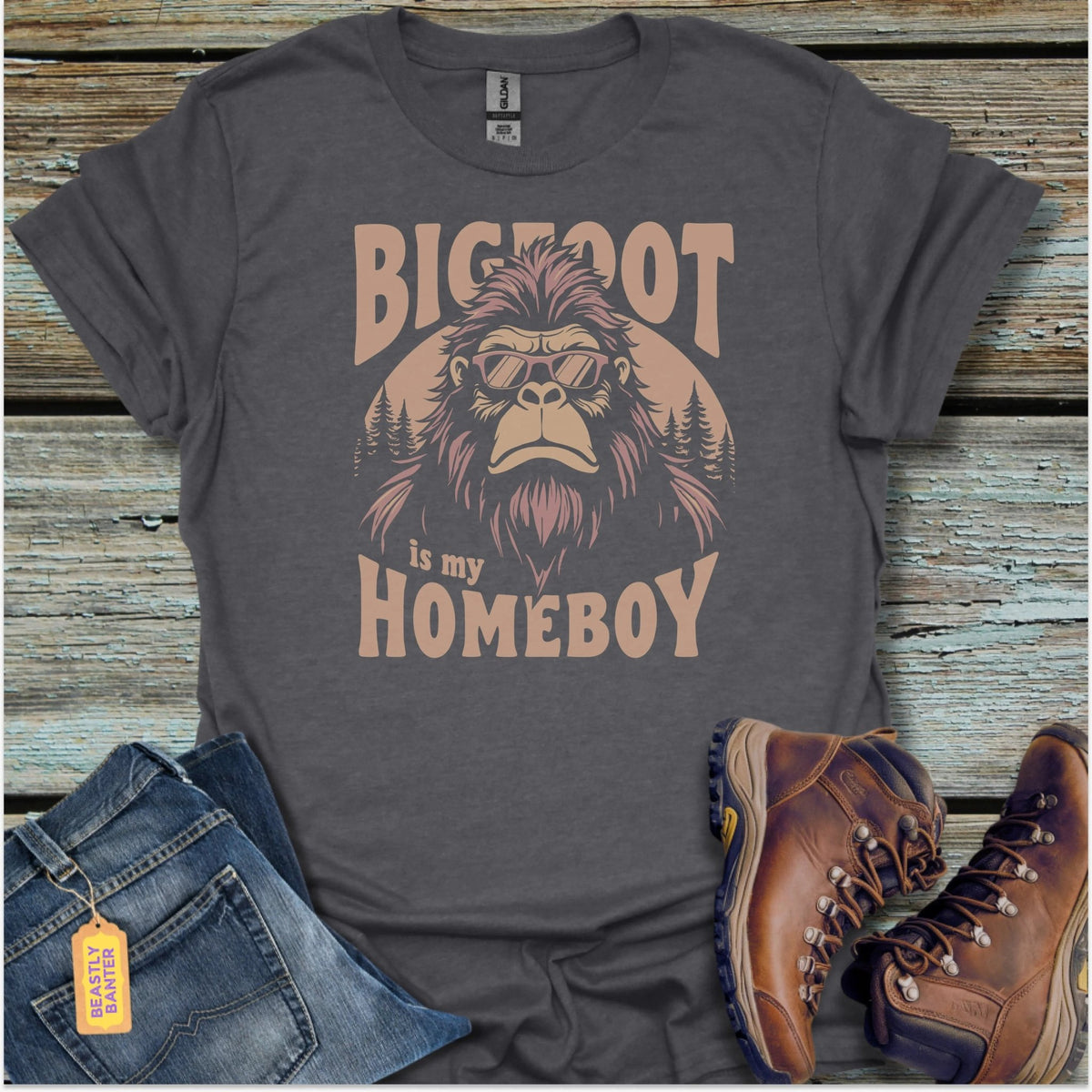 Bigfoot Is My Homeboy T-Shirt - Beastly Banter