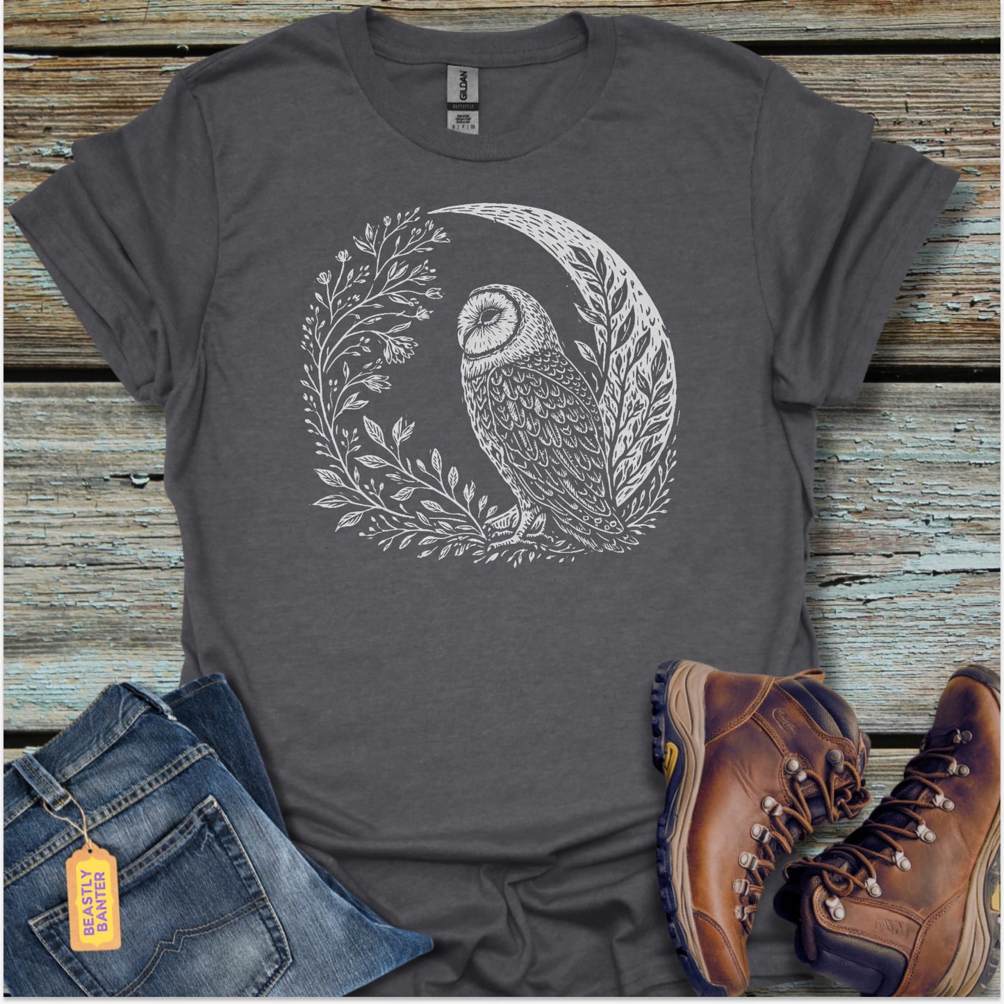 Quiet Owl T-Shirt - Beastly Banter