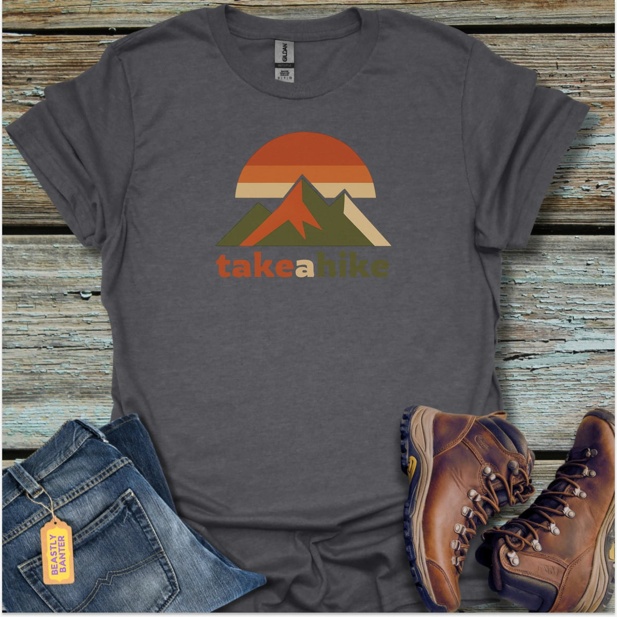 Take A Hike Retro T-Shirt - Beastly Banter