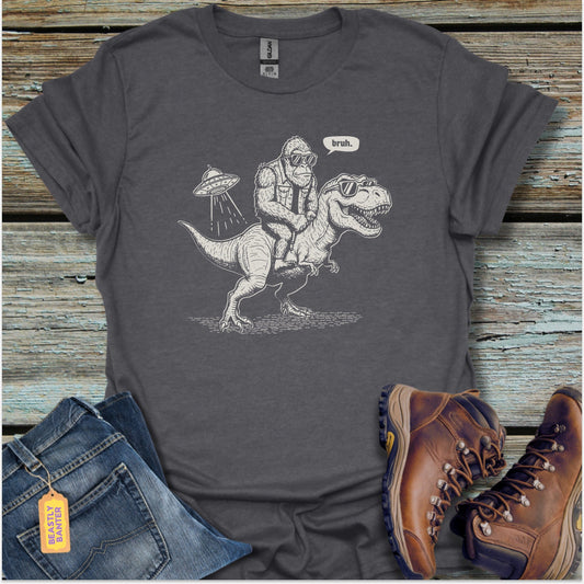 Bigfoot UFO Bruh T-Shirt - Beastly Banter