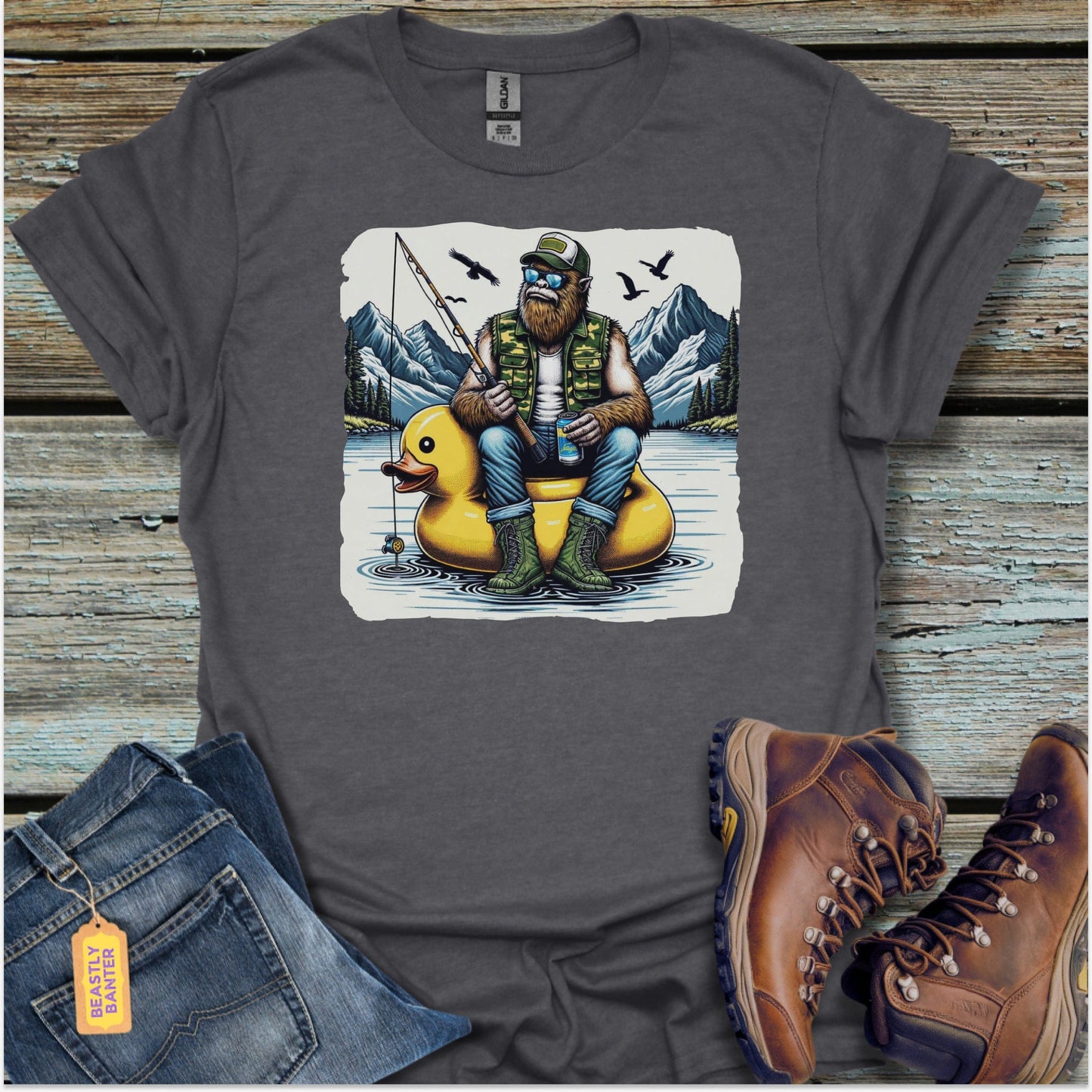 Bigfoot Fishin T-Shirt - Beastly Banter