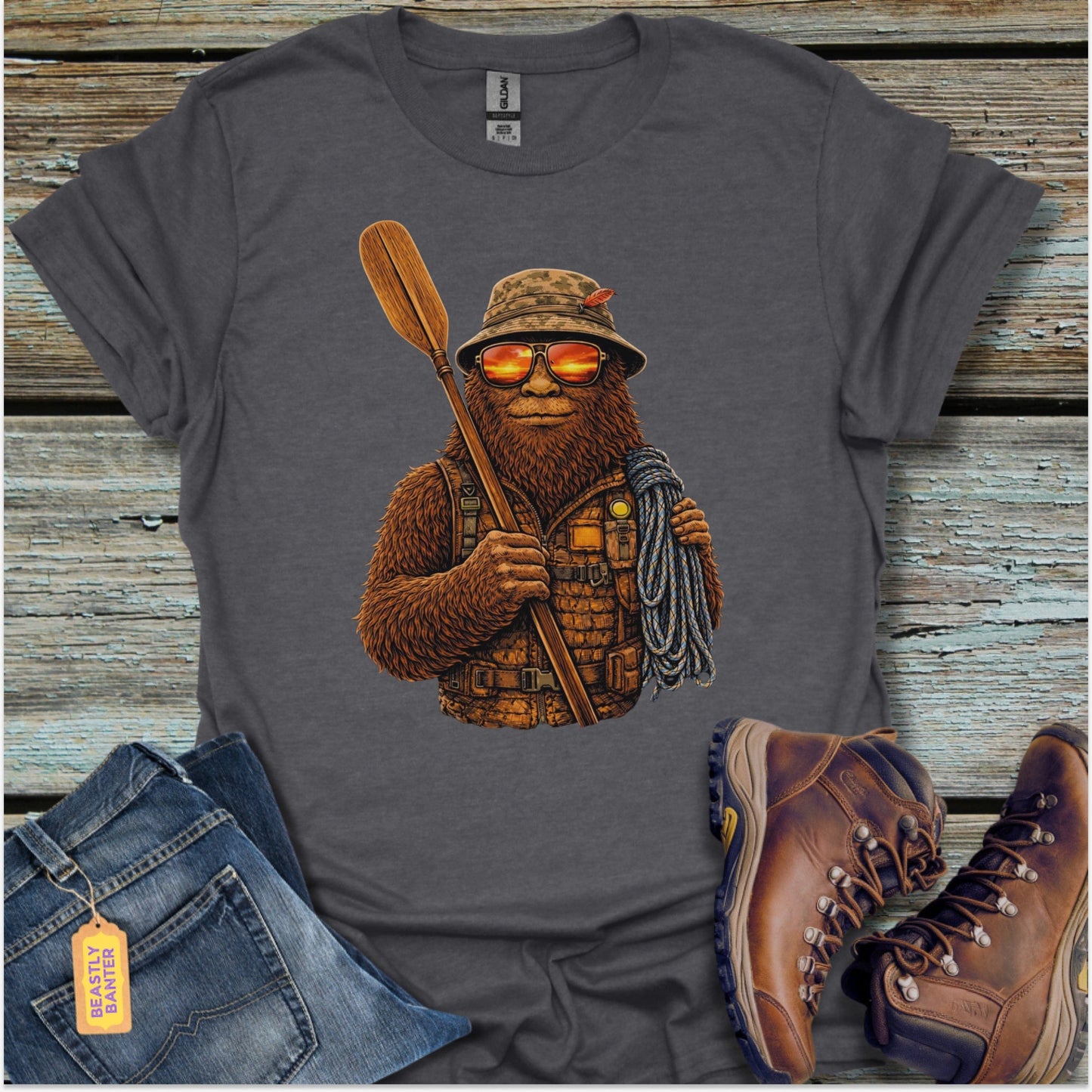 Bigfoot On Water T-Shirt - Beastly Banter