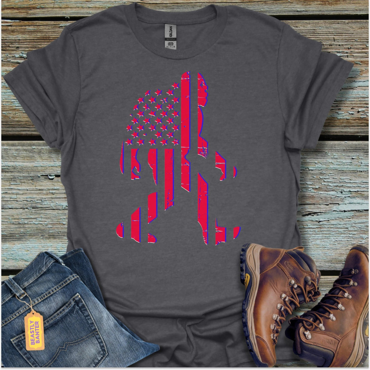 Bigfoot American Pride T-Shirt - Beastly Banter