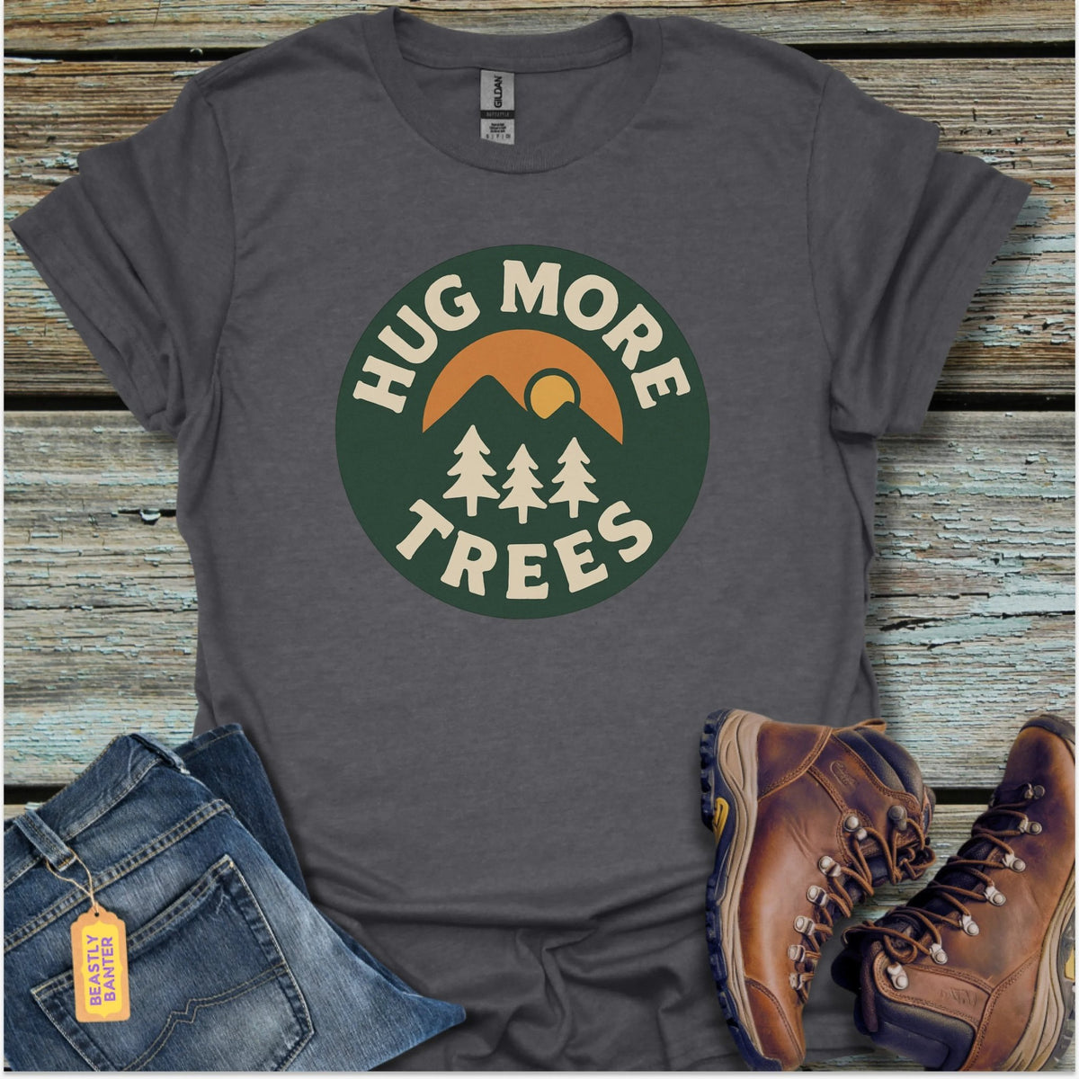 Hug More Trees Hiking T-Shirt - Beastly Banter