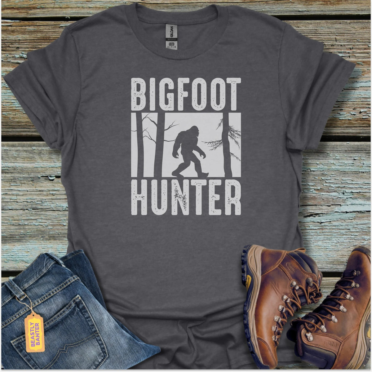 Bigfoot Hunter T-Shirt - Beastly Banter