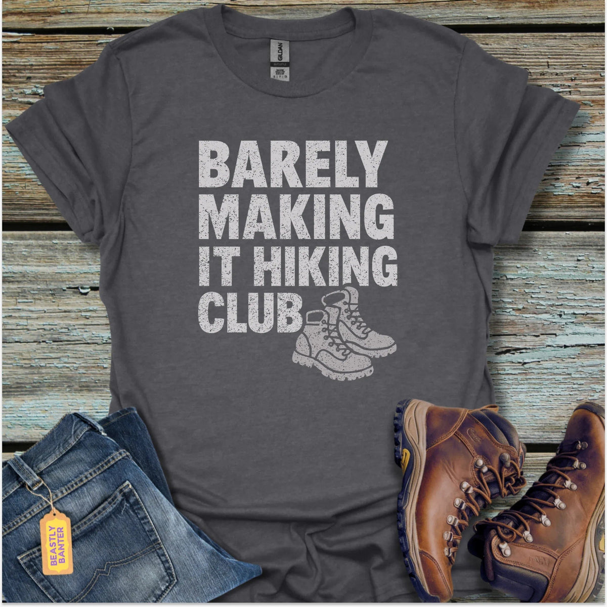 Barely Making it Hiking Club T-Shirt - Beastly Banter