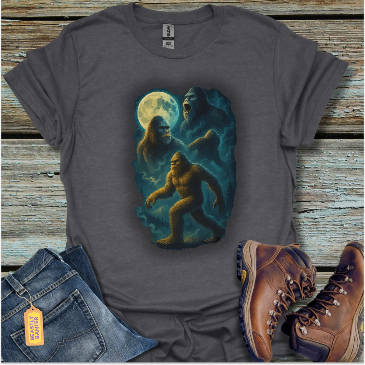 Full Moon Bigfoot T-Shirt - Beastly Banter