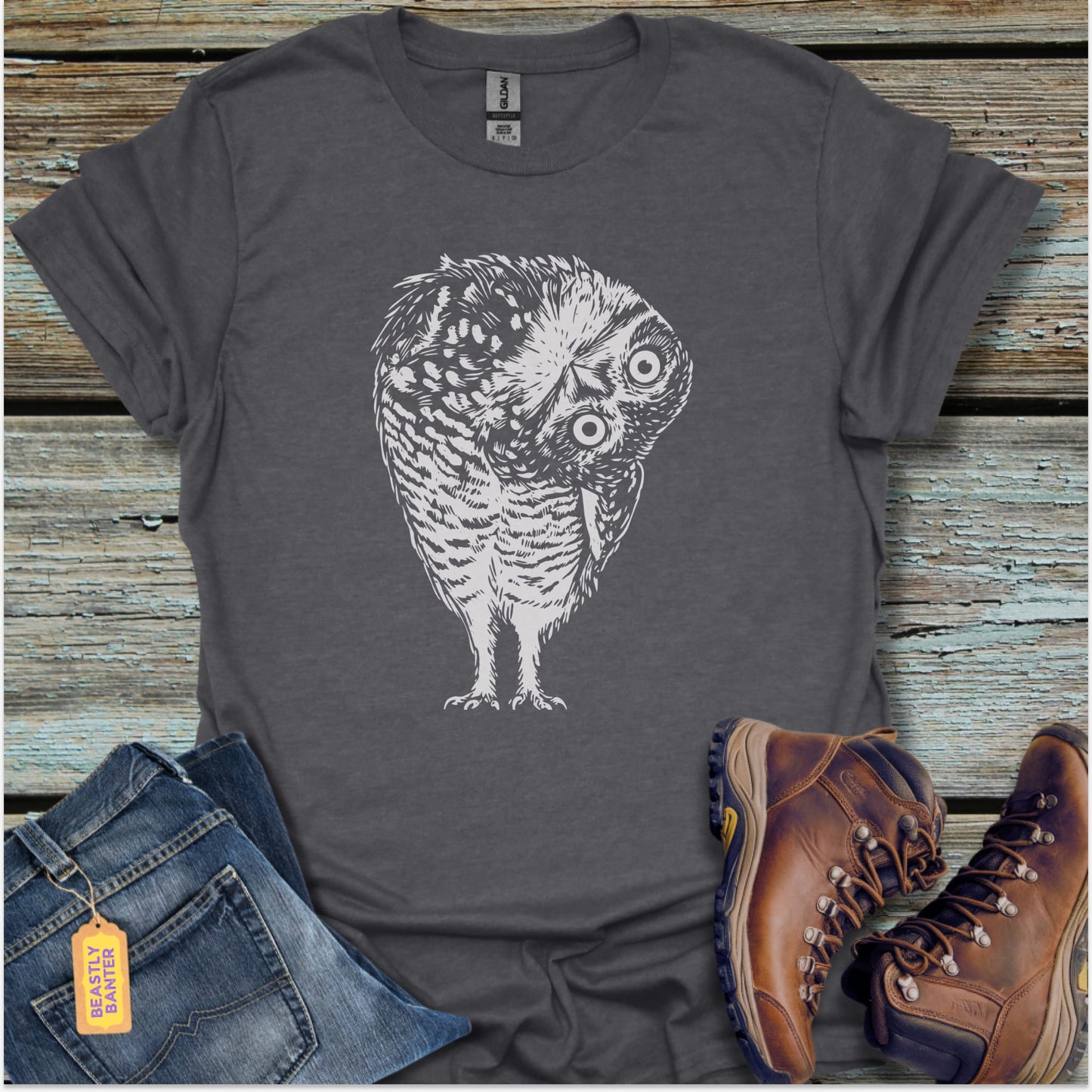 Owl Who Turned Heads T-Shirt - Beastly Banter