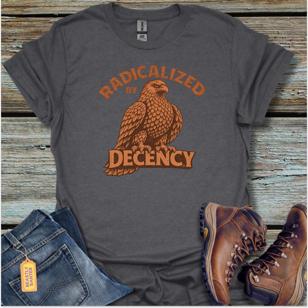 Radicalized By Decency Eagle T-Shirt - Beastly Banter