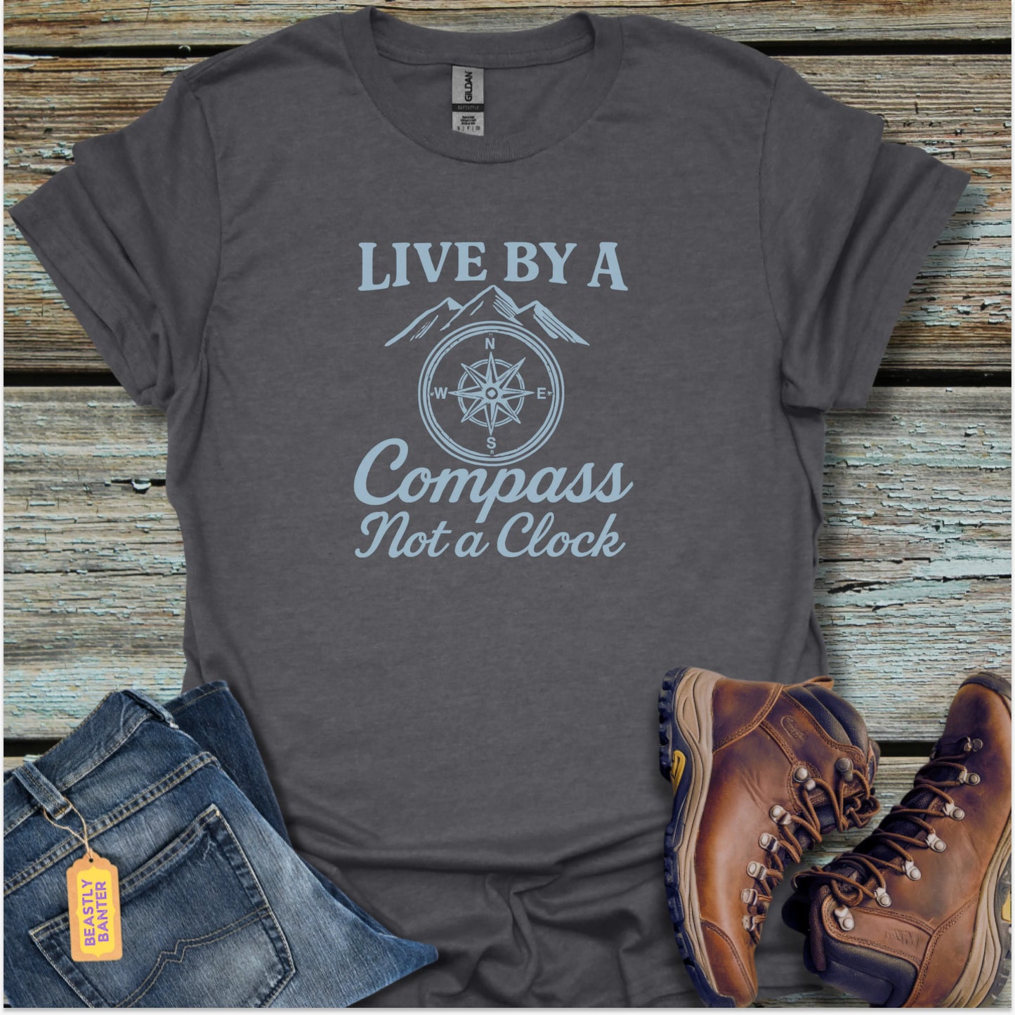 Live By A Compass Hiking T-Shirt