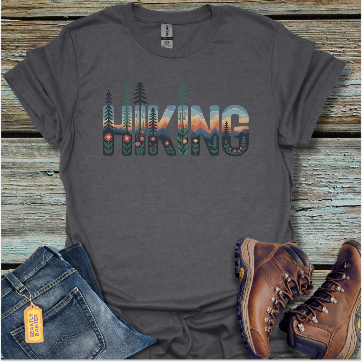 HIKING Wildflower Trail Edition T-Shirt - Beastly Banter