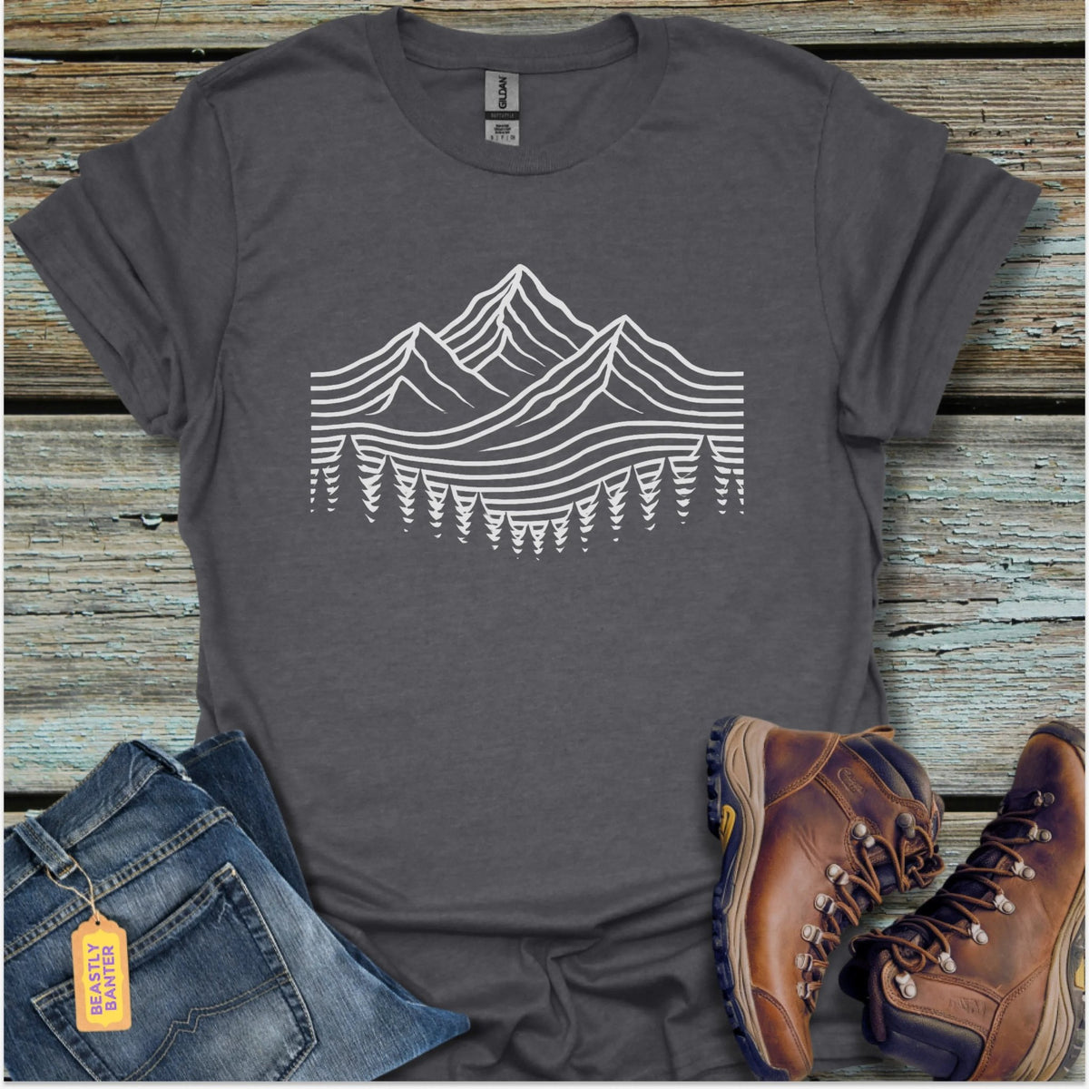 Flowing Alpine Peaks T-Shirt - Beastly Banter