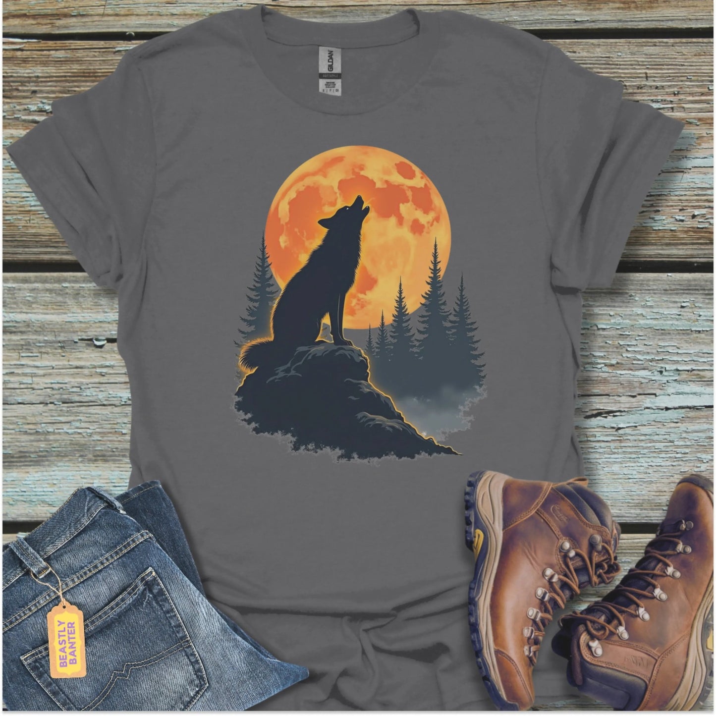Howling Wolf at the Orange Moon - Beastly Banter