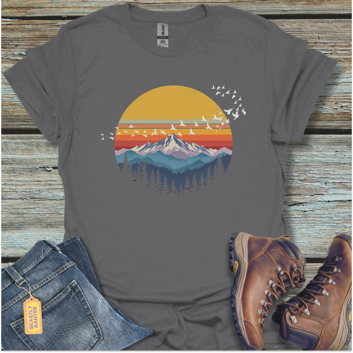 Vintage Sunset Migration T-Shirt - Beastly Banter