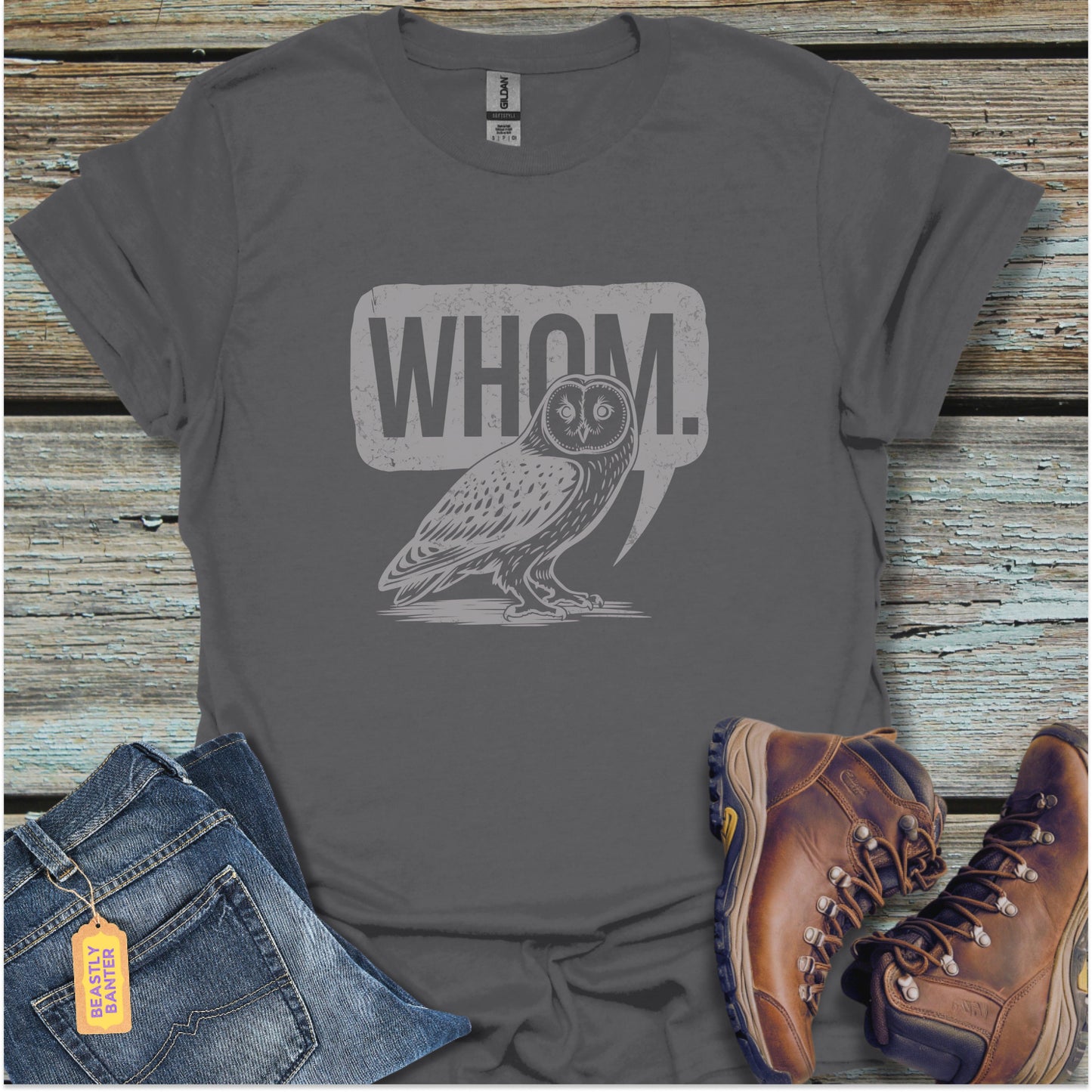 Owl Whom – Grammar Nerd Tee