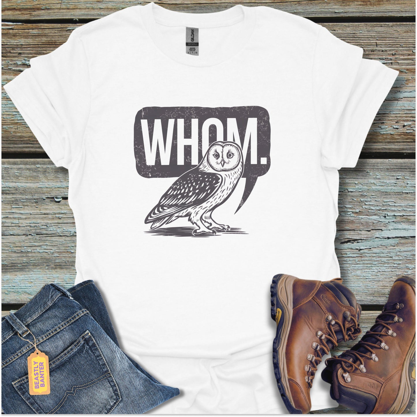 Owl Whom – Grammar Nerd Tee