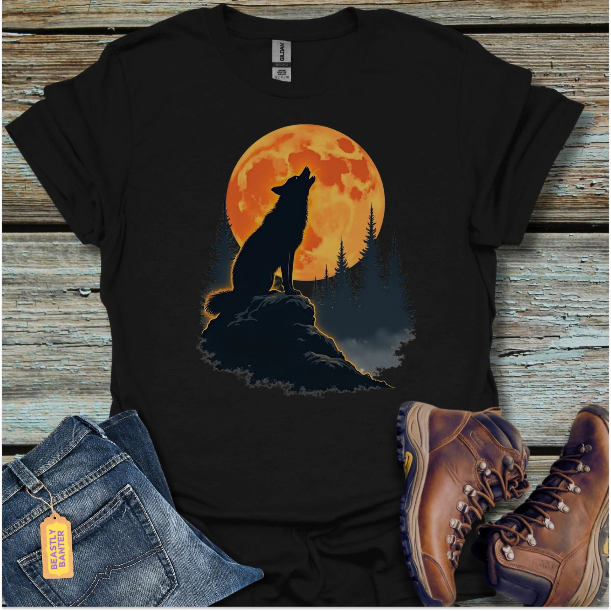 Howling Wolf at the Orange Moon - Beastly Banter