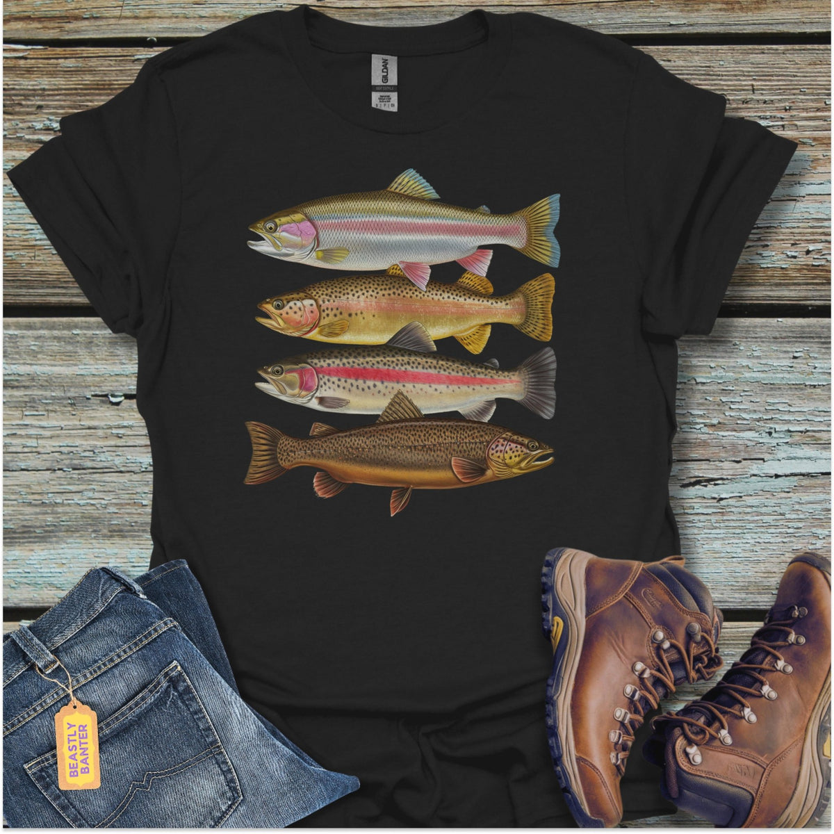 Four Trout T-Shirt - Beastly Banter